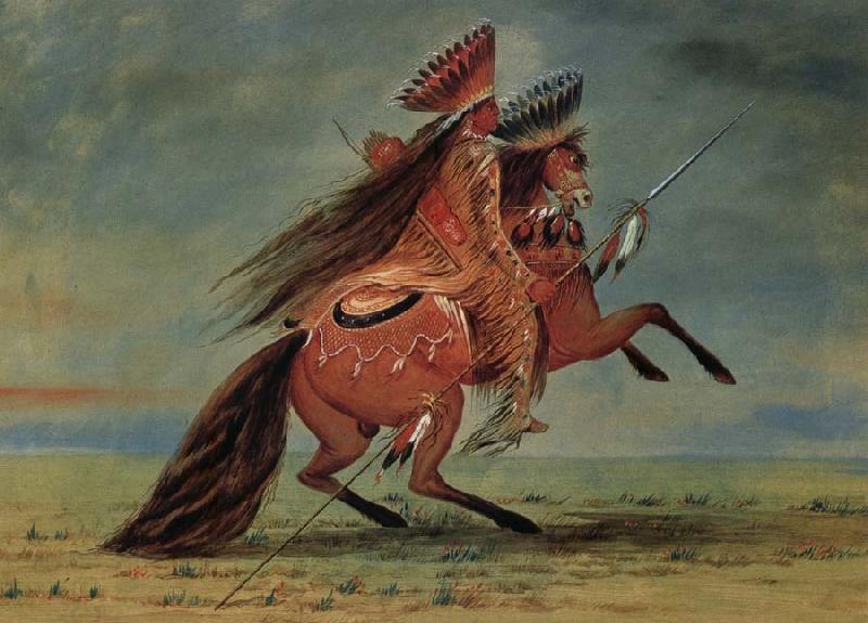 George Catlin Crow Chief China oil painting art